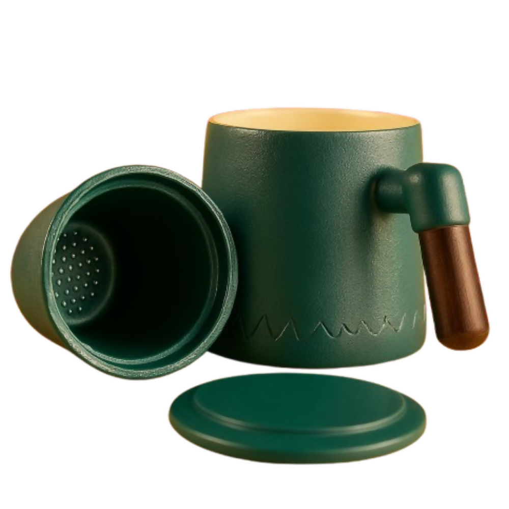 Udyan Tea Infuser Mug - Forest Green - Dista