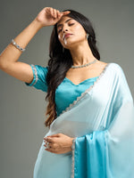 Thumbnail for kasee Ombre Satin Saree - Distacart