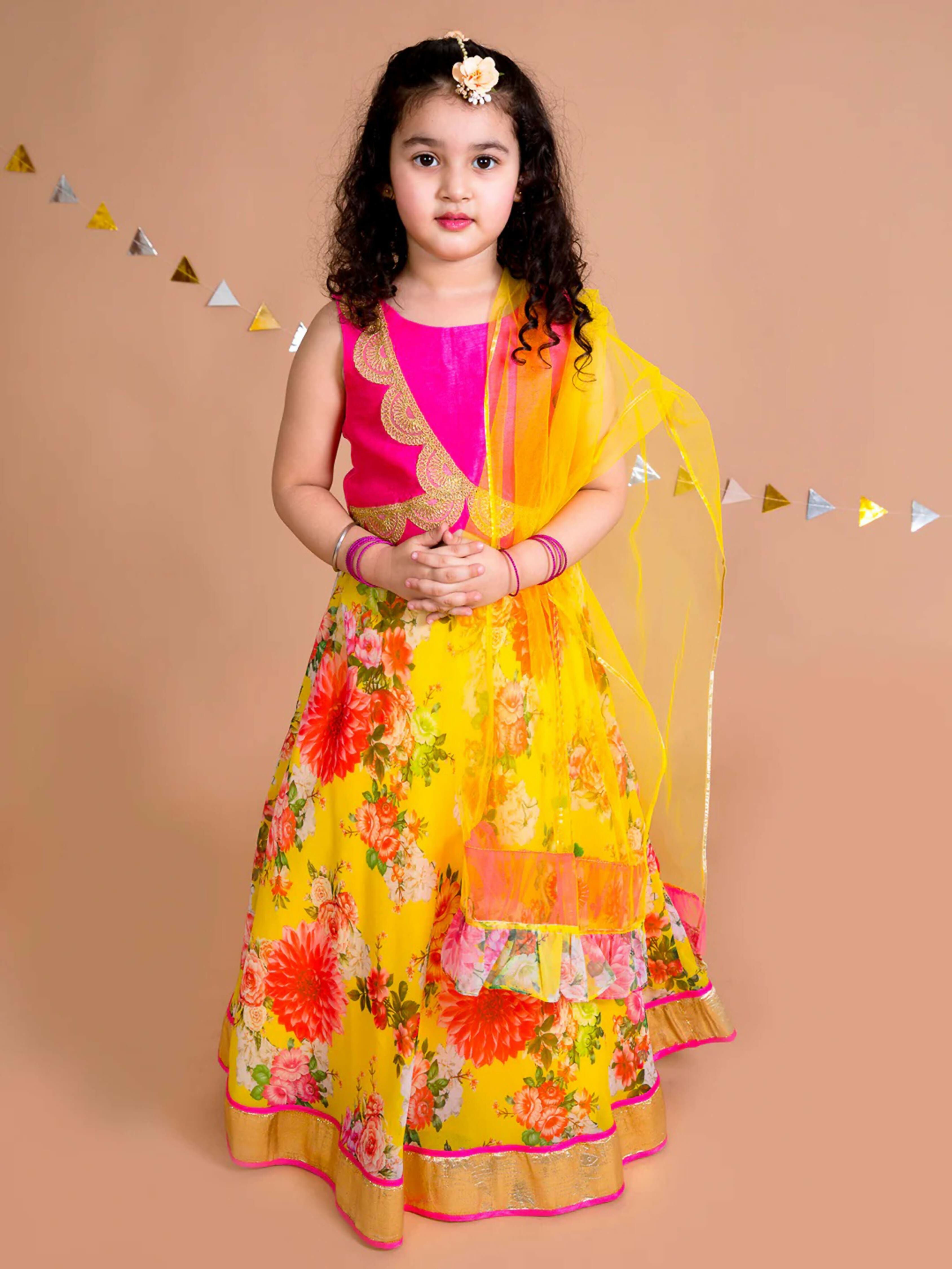 Joban Fashion Girl's Pink Color Lehenga Choli - Distacart