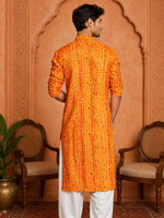 Thumbnail for MULTI SHADES Men's Mustard Rayon kurta