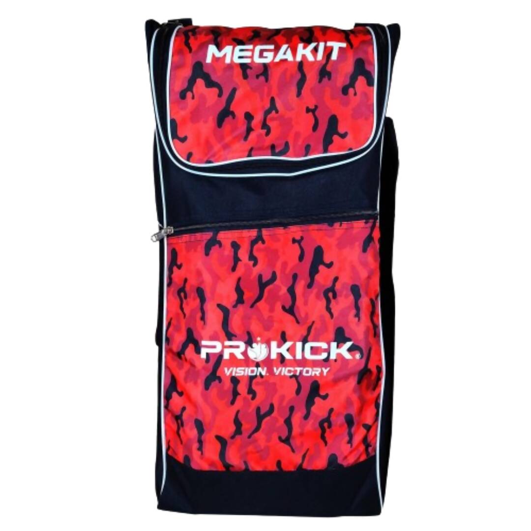 Prokick Megakit Duffle Backpack Cricket Kitbag (Black/Red Camouflage) - Distacart