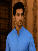 Thumbnail for MULTI SHADES Sky Blue Ethnic Printed Kurta with Cream Churidar Set