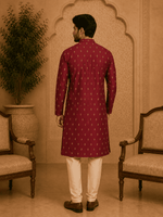 Thumbnail for MULTI SHADES Maroon Ethnic Printed Kurta