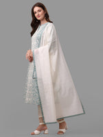 Thumbnail for Embroidered Kurta With Pant & Dupatta Set, Multicolor - Hiral Fashion - Dista