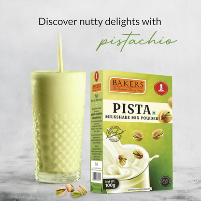 BAKERS Premium Milk Shake Mix - Chocolate, Butterscotch, Mango & Pista - Dista