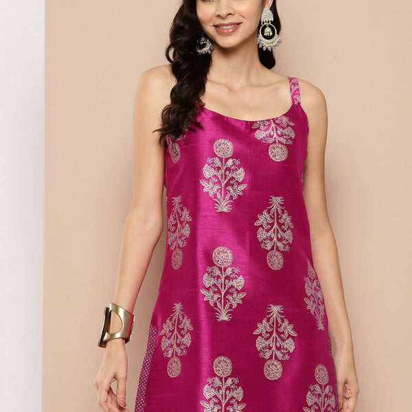 Ahalyaa Women's Traditional wear Tunic - Royal Pink - Distacart