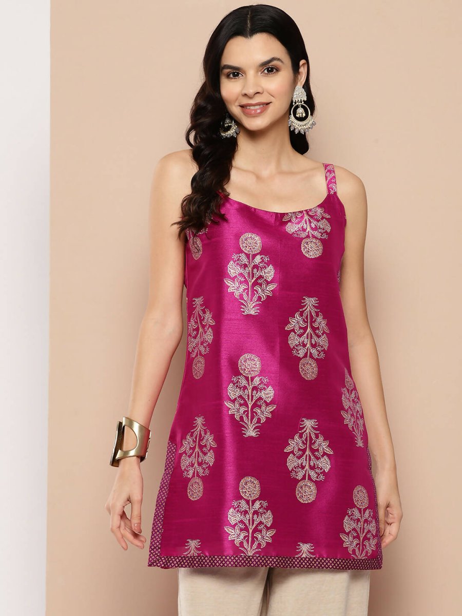 Ahalyaa Women's Traditional wear Tunic - Royal Pink - Distacart