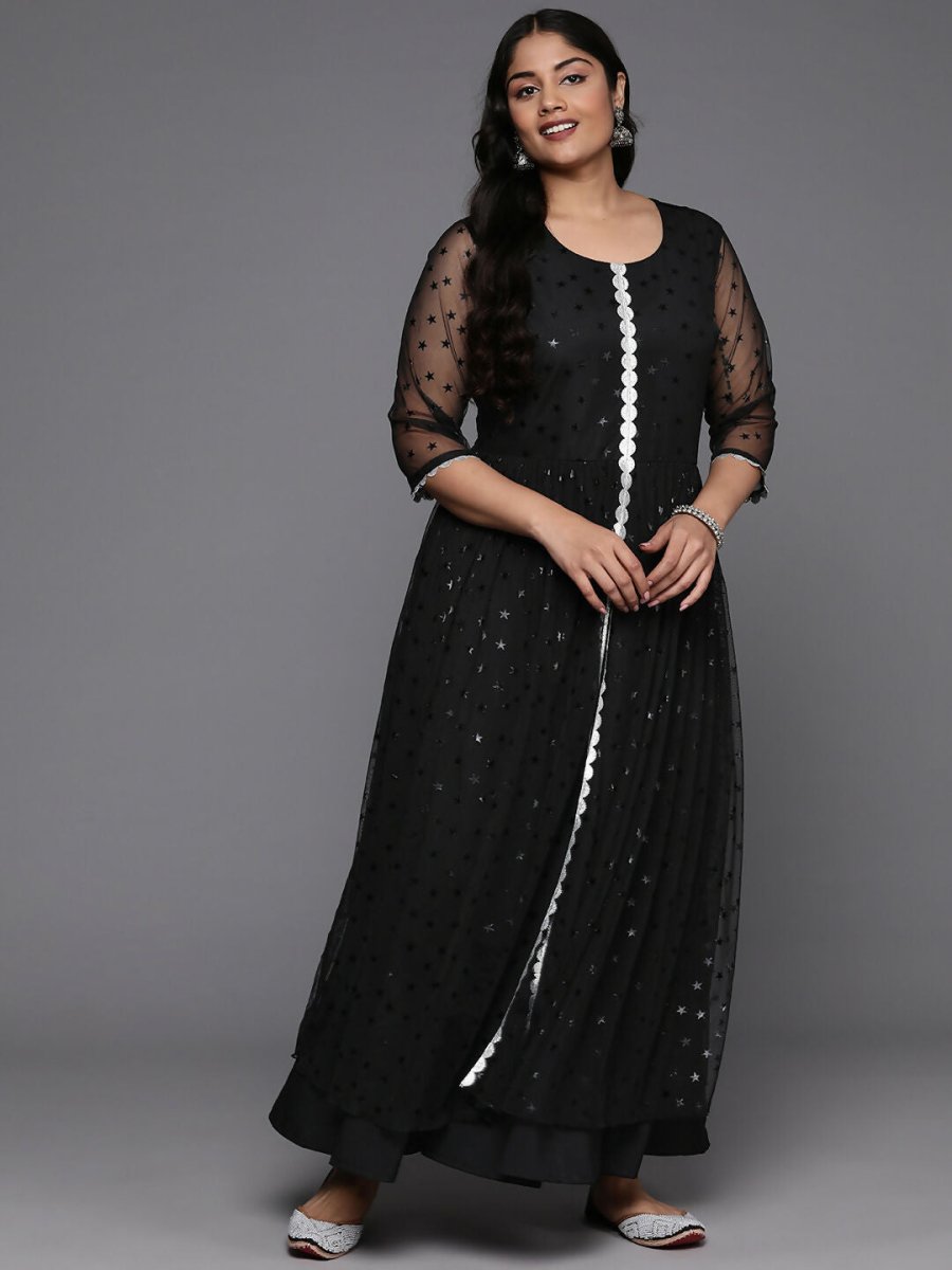 Ahalyaa Women's Traditional wear Ethnic Dress - Black - Distacart