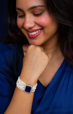 Thumbnail for Joban Fashion Blue Brass Ad With Monalisa Stone Beaded Bracelet