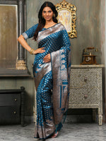 Thumbnail for Astita Banarasi Silk Blue Saree