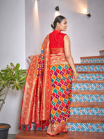Thumbnail for MANOHARI Banarasi Silk Blend Jacquard Work Saree - Yellow - Dista