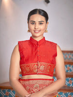 Thumbnail for MANOHARI Banarasi Silk Blend Jacquard Work Saree - Yellow - Dista