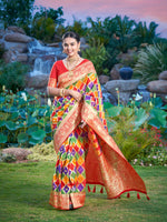 Thumbnail for MANOHARI Banarasi Silk Blend Jacquard Work Saree - Green - Dista