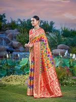Thumbnail for MANOHARI Banarasi Silk Blend Jacquard Work Saree - Green - Dista