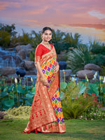 Thumbnail for MANOHARI Banarasi Silk Blend Jacquard Work Saree - Green - Dista