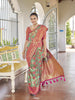 MANOHARI Banarasi Silk Blend Jacquard Work Saree - Blue - Dista