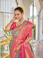 Thumbnail for MANOHARI Banarasi Silk Blend Jacquard Work Saree - Blue - Dista