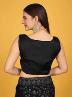 Thumbnail for MANOHARI Georgette Embroidered Work Saree - Black - Dista