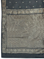Thumbnail for MANOHARI Banarasi Silk Blend Jacquard Work Saree - Grey - Dista
