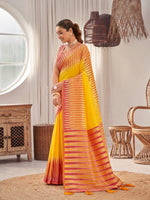 Thumbnail for MANOHARI Banarasi Silk Blend Jacquard Work Saree - Yellow - Dista
