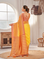 Thumbnail for MANOHARI Banarasi Silk Blend Jacquard Work Saree - Yellow - Dista