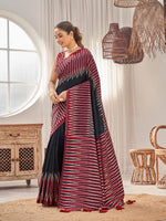 Thumbnail for MANOHARI Banarasi Silk Blend Jacquard Work Saree - Black - Dista