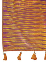Thumbnail for MANOHARI Banarasi Silk Blend Jacquard Work Saree - Purple - Dista