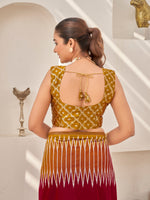 Thumbnail for MANOHARI Banarasi Silk Blend Jacquard Work Saree - Red - Dista
