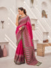 MANOHARI Banarasi Silk Blend Jacquard Work Saree - Pink - Dista