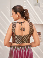 Thumbnail for MANOHARI Banarasi Silk Blend Jacquard Work Saree - Pink - Dista