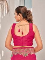 Thumbnail for MANOHARI Banarasi Silk Blend Jacquard Work Saree - Pink - Dista