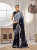 MANOHARI Georgette Embroidered Work Saree - Black - Dista