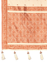 Thumbnail for MANOHARI Banarasi Silk Blend Jacquard Work Saree - Beige - Dista