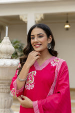 Thumbnail for The52 Women's Beautiful Rayon Fabric Printed Work Straight Kurta Pant and Dupatta Set - Distacart