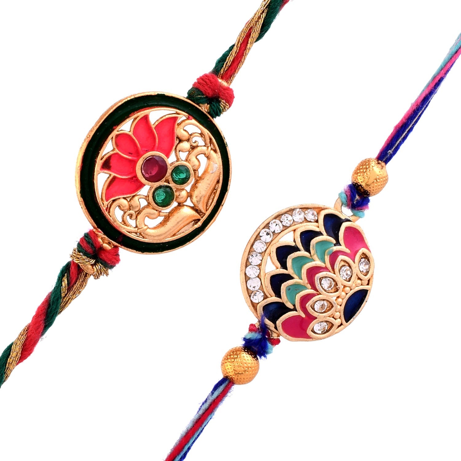 trueBrowns X Voylla Pack Of 2 Colourful And Embellished Men's Rakhis - Distacart