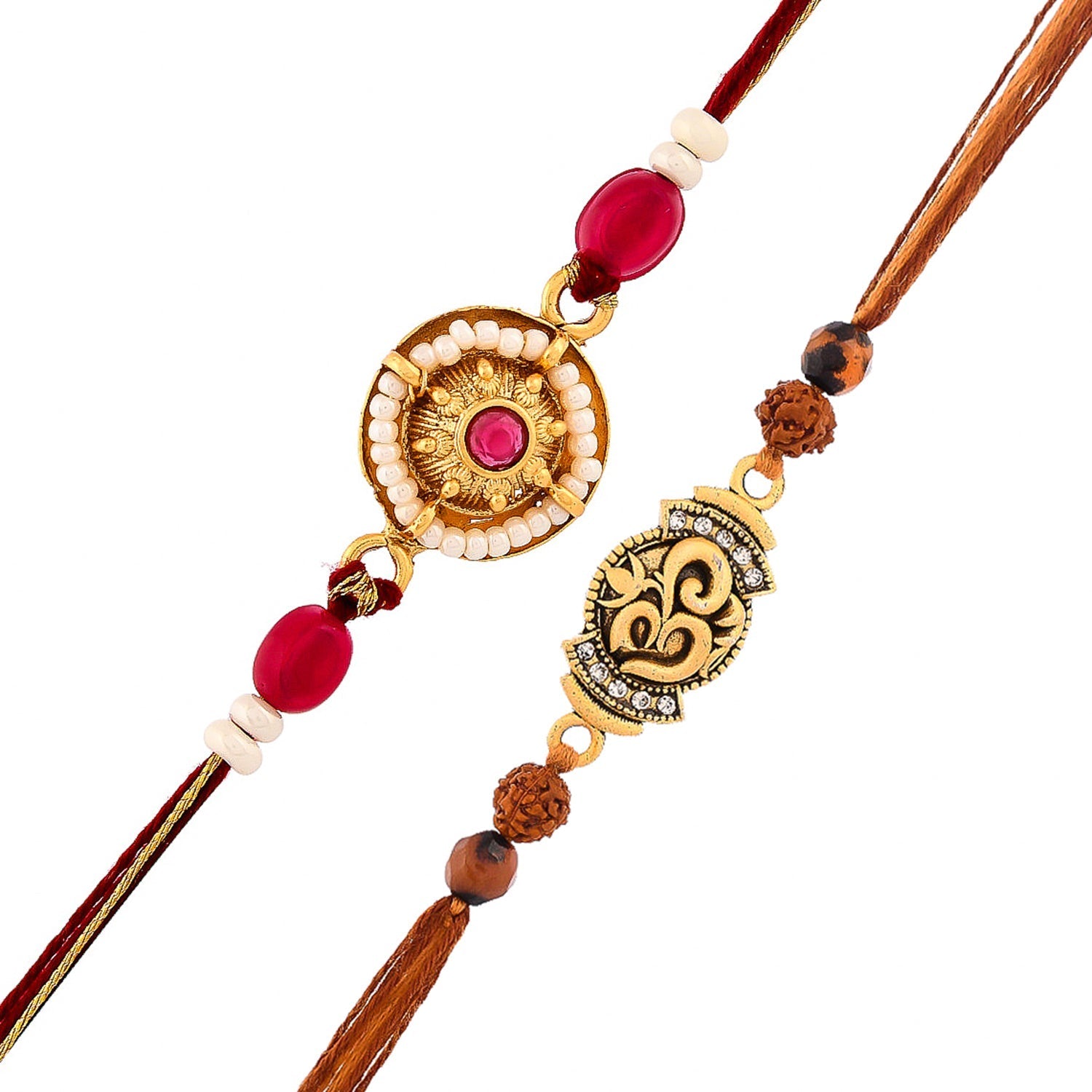 trueBrowns X Voylla Traditional And Divine Motifs Pack Of 2 Thread Rakhis - Distacart