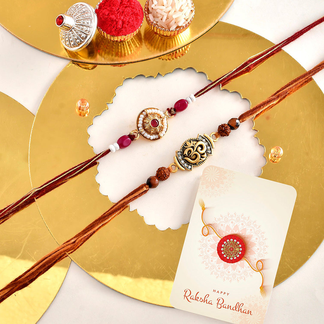 trueBrowns X Voylla Traditional And Divine Motifs Pack Of 2 Thread Rakhis - Distacart