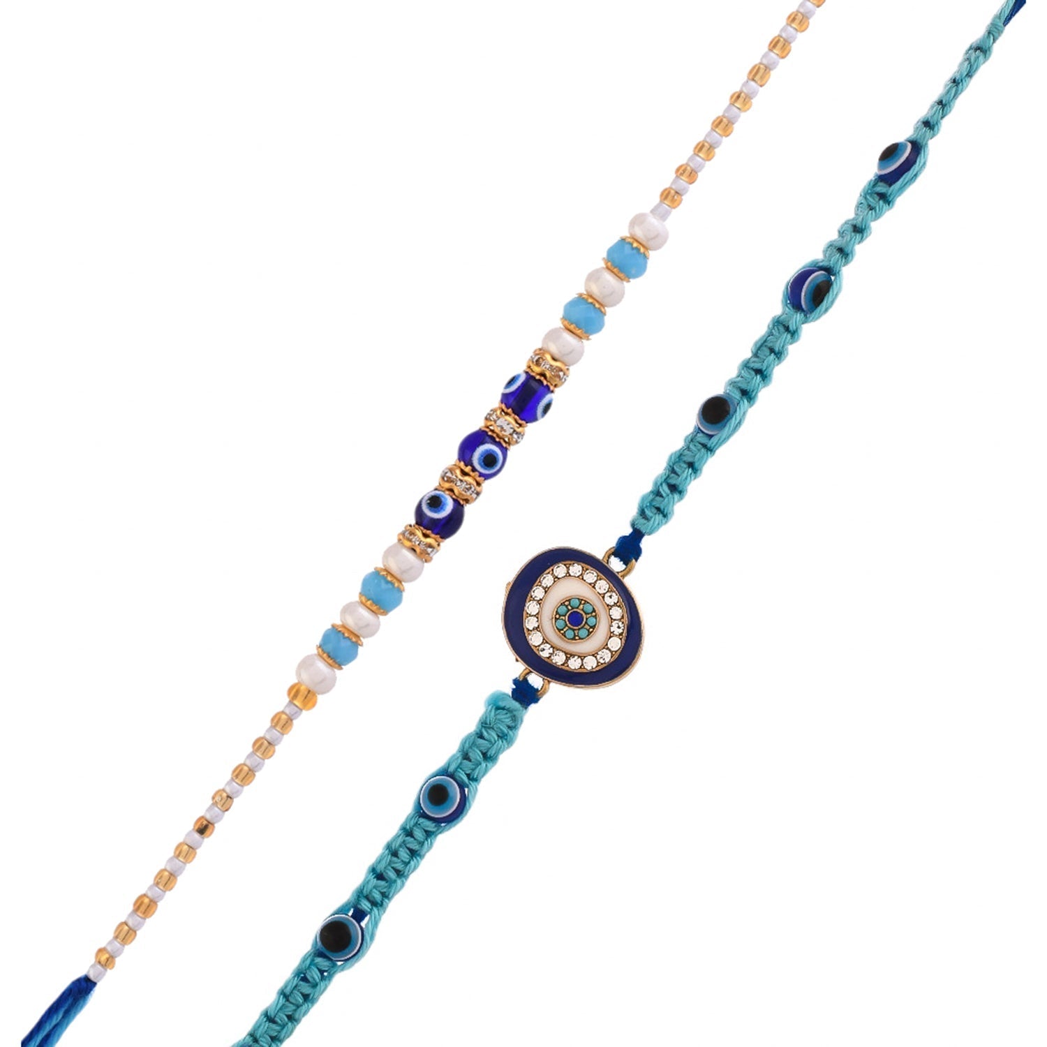 trueBrowns X Voylla Pack Of 2 Evil Eye Charms Men's Rakhis