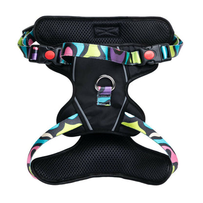 Waggety Adjustable Full Body Dog Harness - Comfortable Fit, Lightweight Polyester, Black - Dista