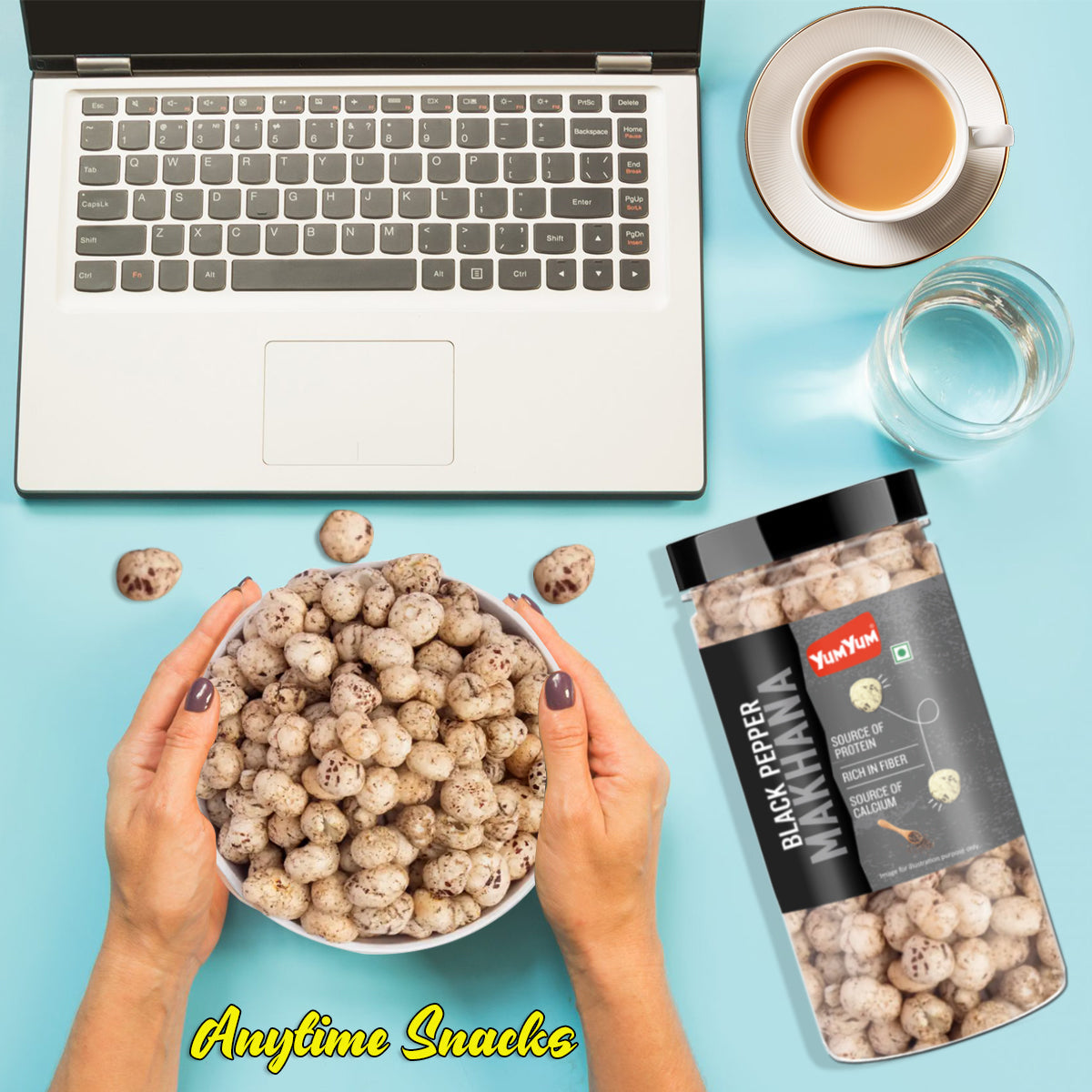 Yum Yum Black Pepper Makhana Jar - Dista