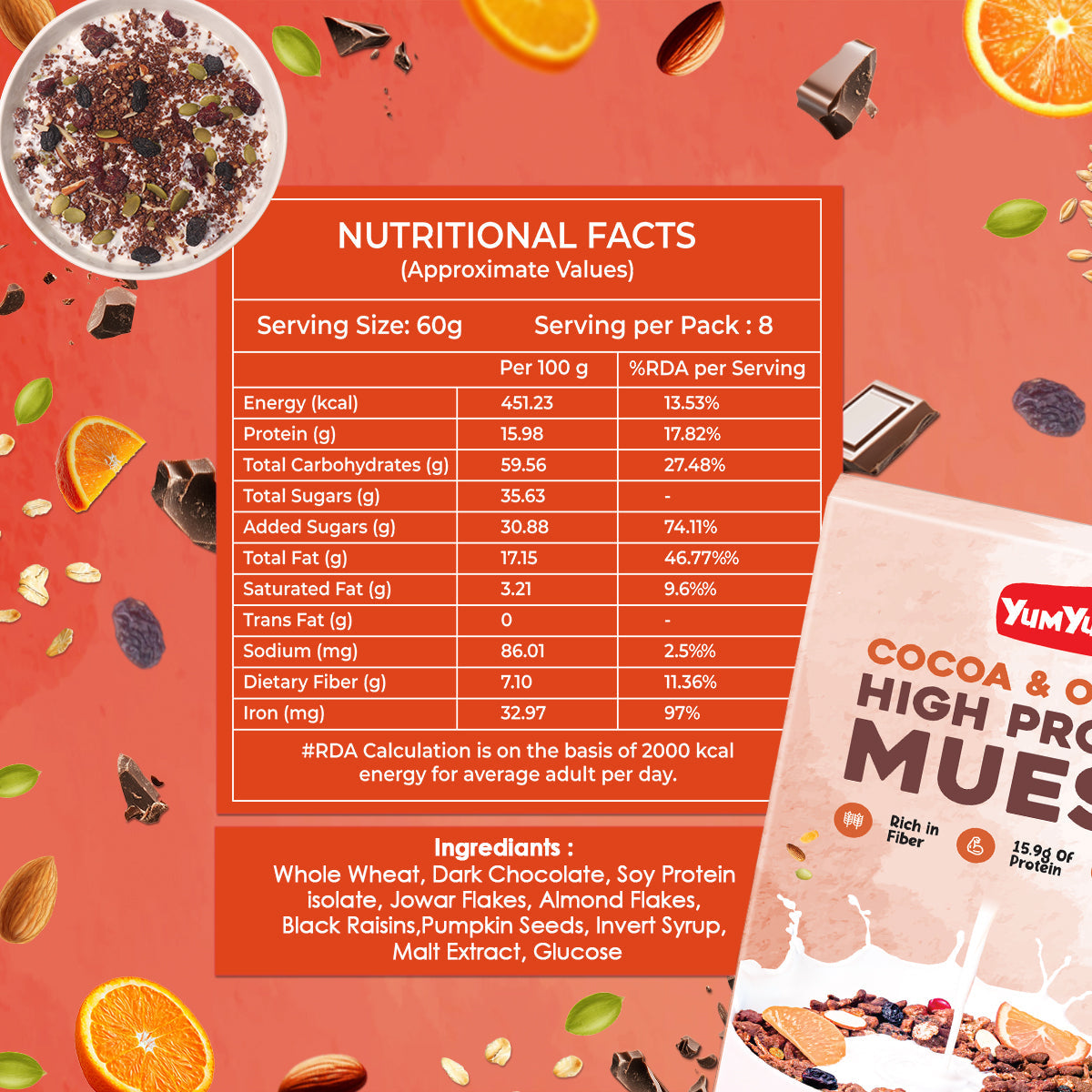 Yum Yum High Protein Muesli Box - Dista