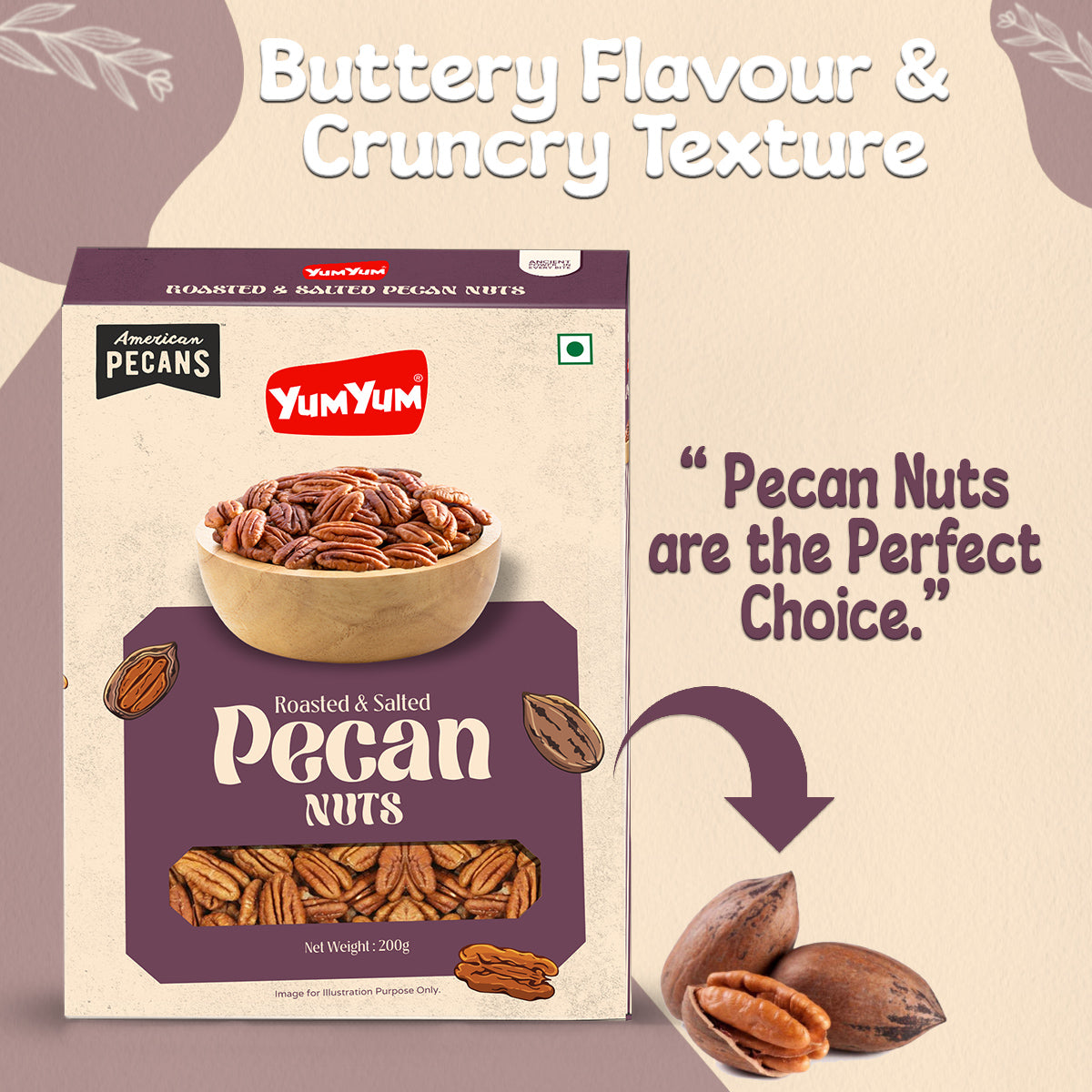 Yum Yum Roasted Pecan Nuts Box - Dista