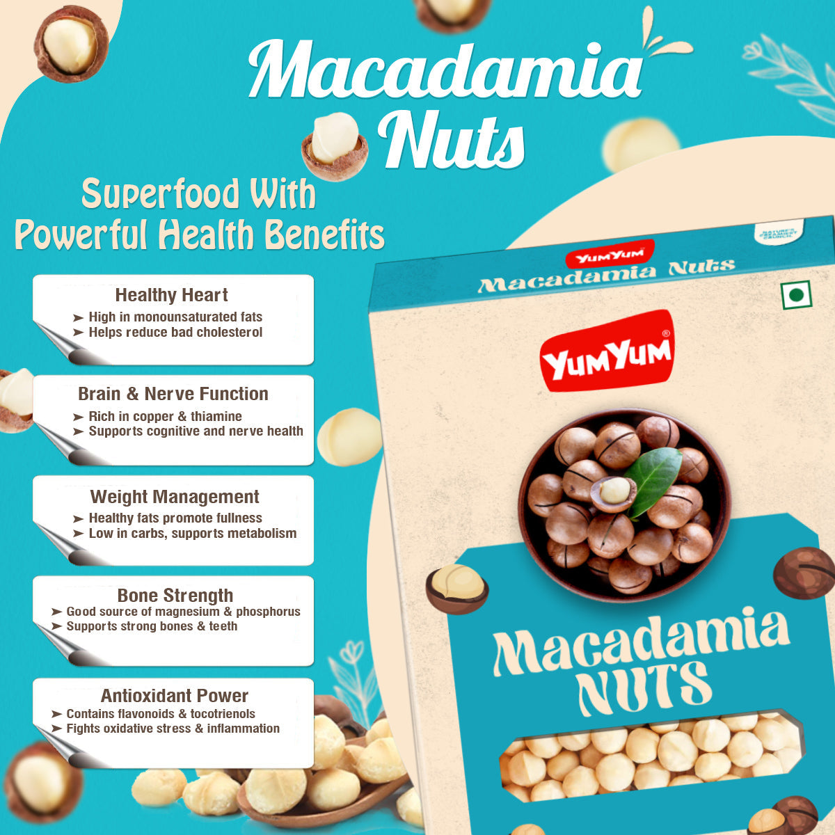 Yum Yum Premium Raw Macadamia Nuts Box - Dista