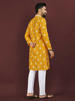 Thumbnail for Anaita Yellow Embroidered Silk Straight Kurta - Distacart