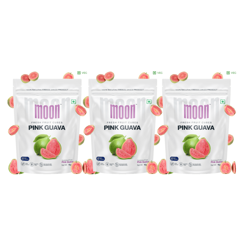 Moon Freeze Dried Pink Guava Cubes