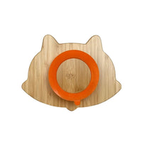 Thumbnail for Littlecherrymom Fox Bamboo Suction Plate (With Fork And Spoon) - Distacart