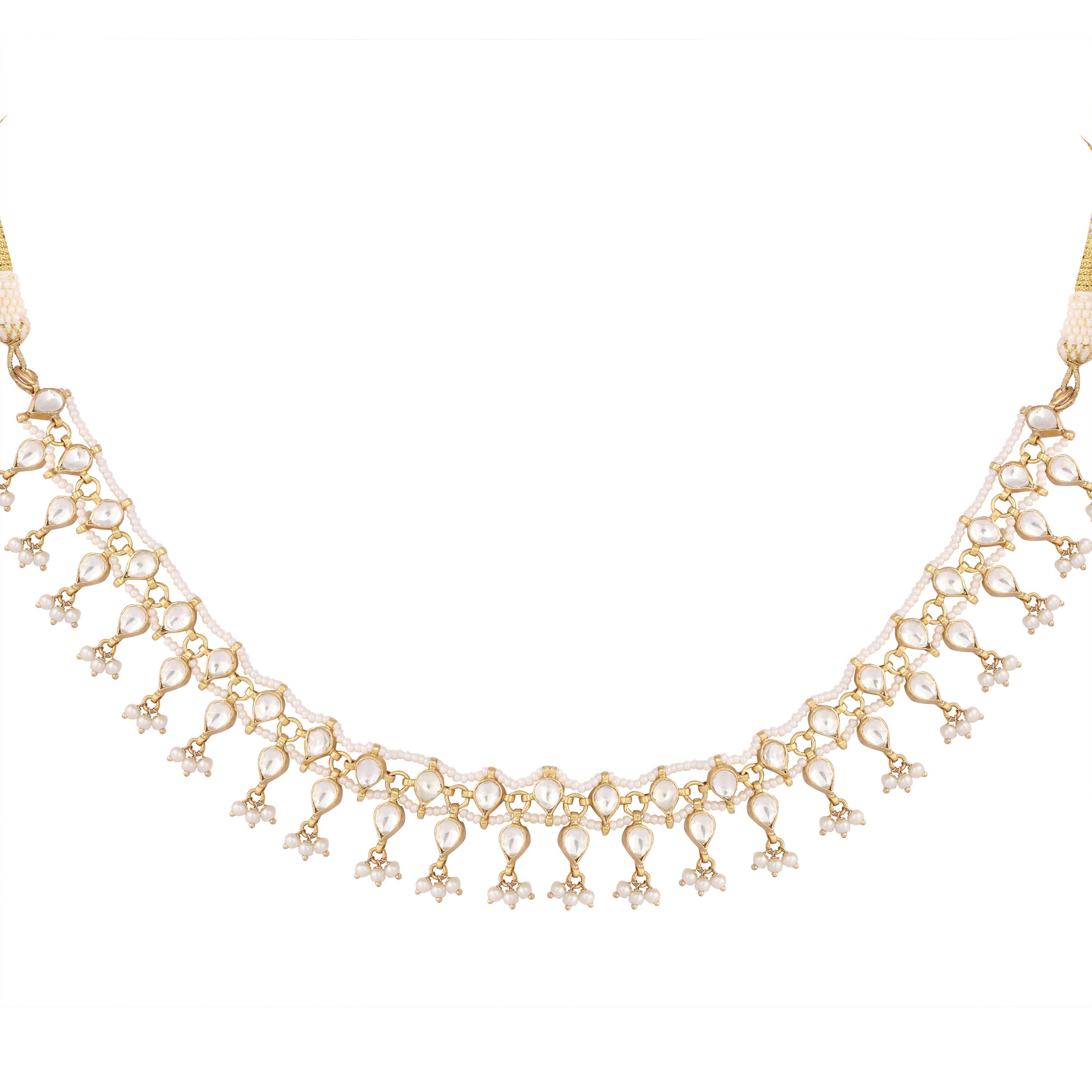 Nuyug 22K Gold Plated Regal Kundan & Pearl Matha Patti