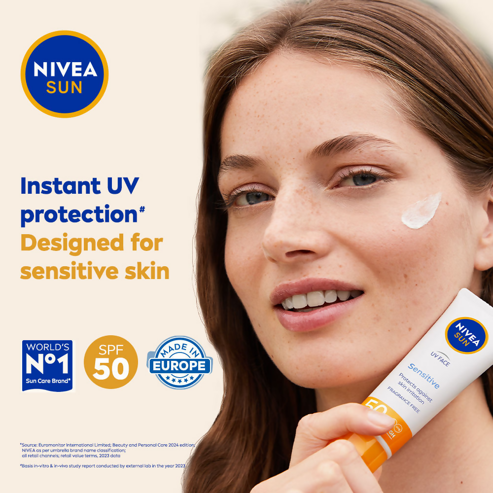 Nivea Sun Sensitive Skin Spf 50 Sunscreen - Distacart