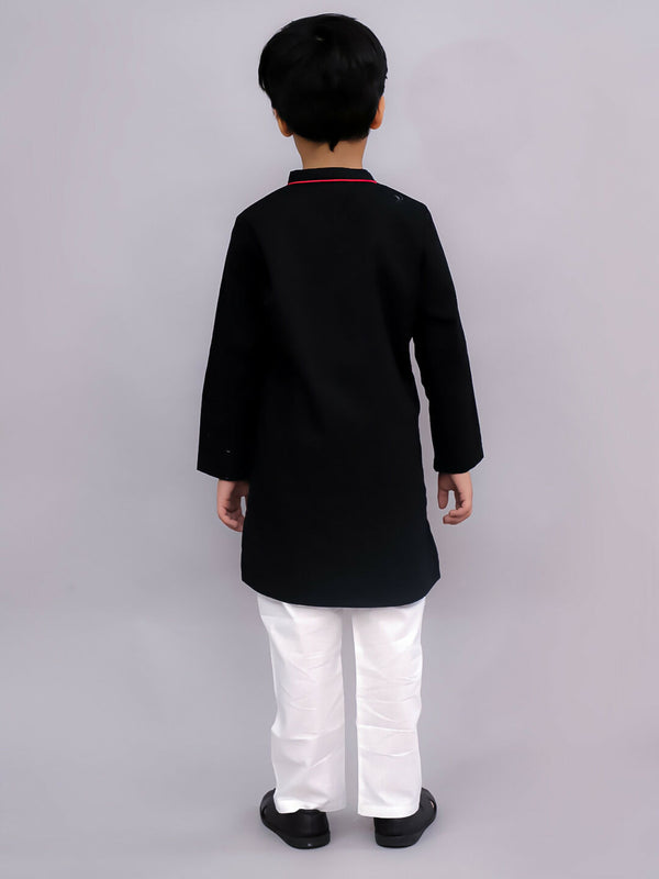 Lil Drama Shor-Gul Multicolor Kurta Pyjama Set For Boys