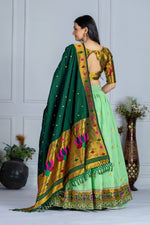 Thumbnail for Lehenga Mart Gorgeous Lehenga Choli For Wedding-Green - Dista